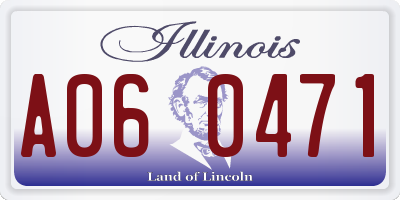 IL license plate A060471
