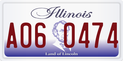 IL license plate A060474