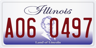 IL license plate A060497
