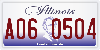 IL license plate A060504