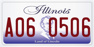 IL license plate A060506