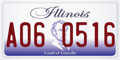 IL license plate A060516