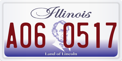 IL license plate A060517