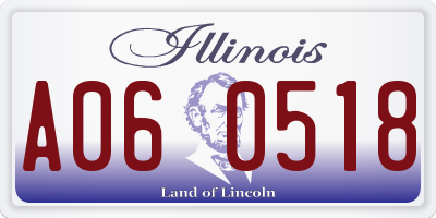 IL license plate A060518