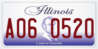 IL license plate A060520