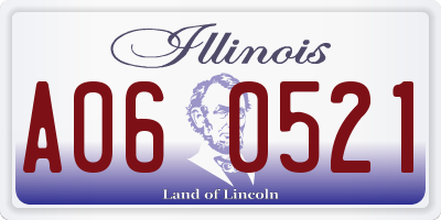 IL license plate A060521