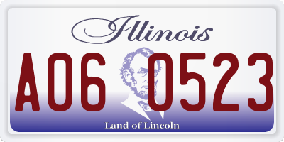 IL license plate A060523