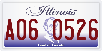IL license plate A060526