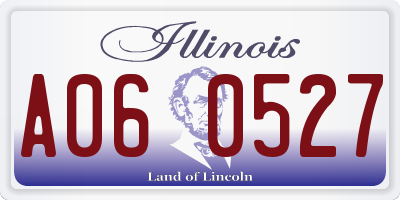 IL license plate A060527