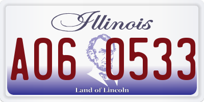 IL license plate A060533