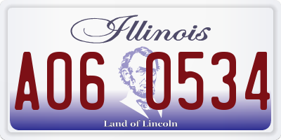 IL license plate A060534