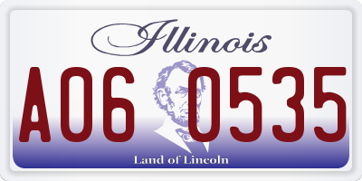 IL license plate A060535