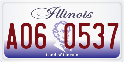 IL license plate A060537