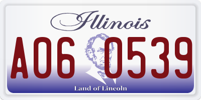IL license plate A060539