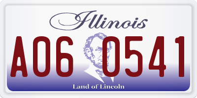 IL license plate A060541