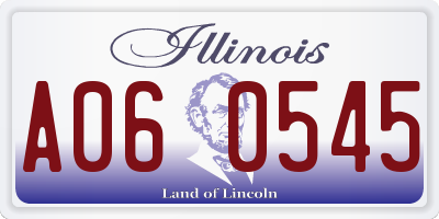 IL license plate A060545