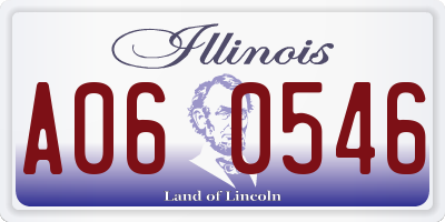 IL license plate A060546