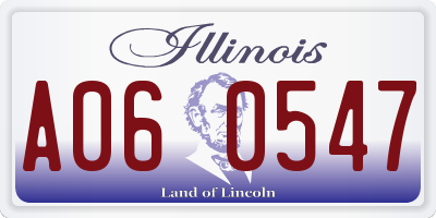 IL license plate A060547