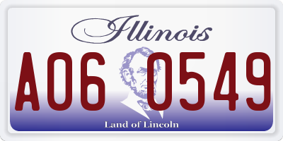 IL license plate A060549