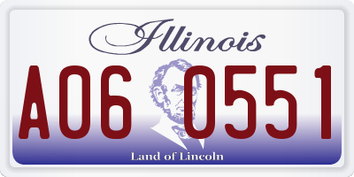 IL license plate A060551