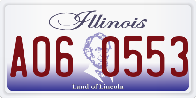 IL license plate A060553