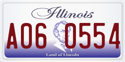 IL license plate A060554