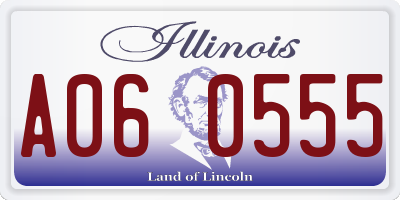 IL license plate A060555