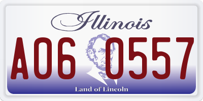IL license plate A060557