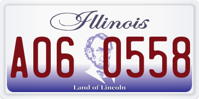 IL license plate A060558