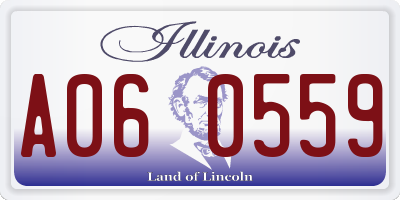 IL license plate A060559
