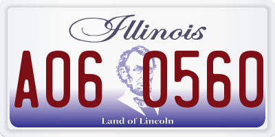 IL license plate A060560