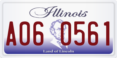 IL license plate A060561
