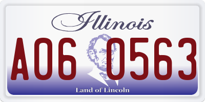 IL license plate A060563