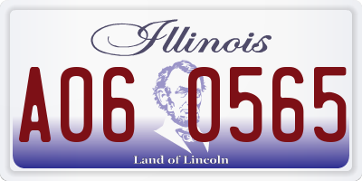 IL license plate A060565