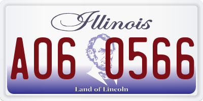 IL license plate A060566