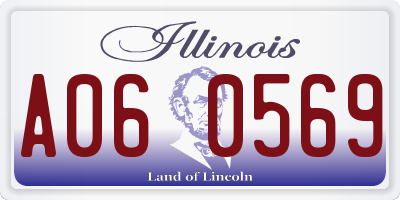 IL license plate A060569
