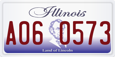 IL license plate A060573
