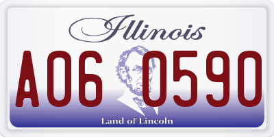 IL license plate A060590
