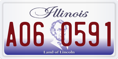 IL license plate A060591