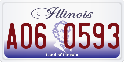 IL license plate A060593