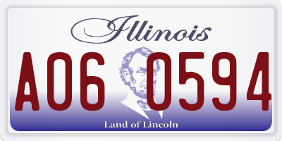 IL license plate A060594