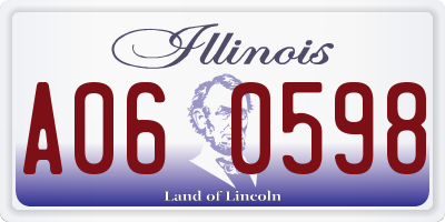 IL license plate A060598