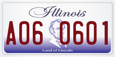 IL license plate A060601