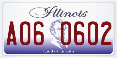 IL license plate A060602