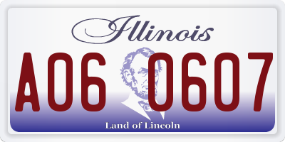 IL license plate A060607