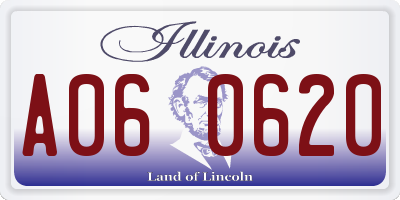 IL license plate A060620