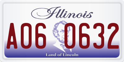 IL license plate A060632