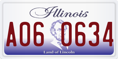 IL license plate A060634