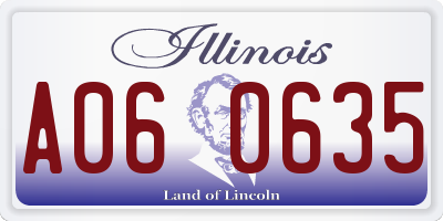 IL license plate A060635
