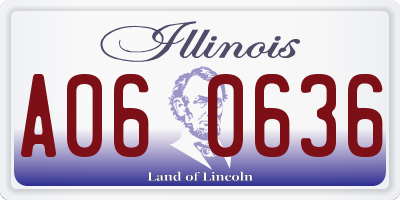 IL license plate A060636